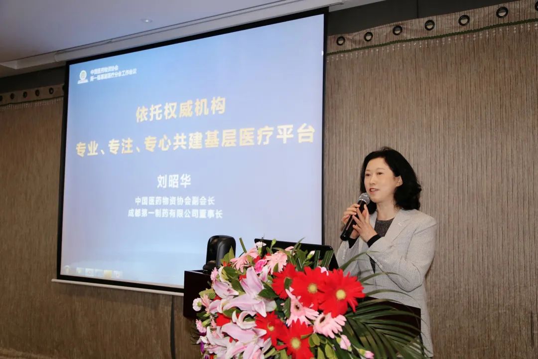 刘昭华在会上作《依托权威机构 专业、专注、专心共建基层医疗平台》主题报告.jpg